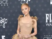 Ariana Grande at the Critics Choice Awards 2025. SANTA MONICA^ USA. February 07^ 2025