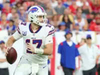 Bills' QB Josh Allen during an NFL game at Raymond James Stadium. Dec 12^ 2021; Tampa^ FL USA