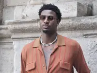 NBA basketball player Jaren Jackson walking in Scala square Milan^ Lombardy^ Italy Milan^ Italy: June 30^ 2023