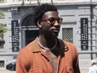 NBA basketball player Jaren Jackson walking in Scala square Milan^ Lombardy^ Italy Milan^ Italy: 30 June 2023