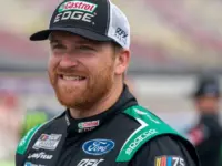 NASCAR Cup Series Driver^ Tyler Reddick (45) takes to the track for the FireKeppers 400 at the Michigan International Speedway in Brooklyn MI. August 07^ 2023 - Brooklyn^ MI^ USA