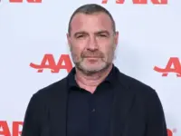Liev Schreiber arrives for AARP’s ‘Movies for Grown-Ups’ on February 08^ 2025 in Beverly Hills^ CA