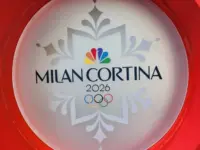 Milan Cortina 2026 Winter Olympic Games sign promotion^ NBC^ Italy^ logo^ National Broadcasting Company