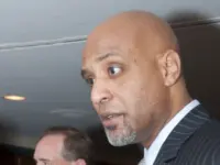 WASHINGTON^ DC APRIL 11: Former Major League Baseball Player Tony Clark attends a luncheon at the National Press Club^ April 11^ 2012 in Washington^ DC