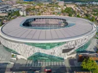 Aerial image of Tottenham Hotspur Stadium. London. United Kingdom. 08.15.2023