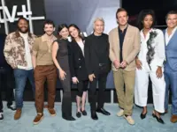 Bill Lawrence^ Luke Tennie^ Michael Urie^ Lukita Maxwell^ Christa Miller^ Harrison Ford^ Jason Segel^ Jessica Williams and Ted McGinley Apple TV+’s ‘Shrinking’ FYC May 18^ 2025