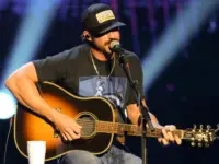 Riley Green performs in Hollywood^ Florida on November 14^ 2024. The performance was part of Audacy’s Stars and Strings benefit concert.