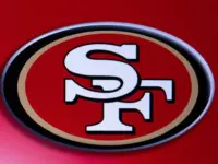 NFL's San Francisco 49ers LOGO on red background
