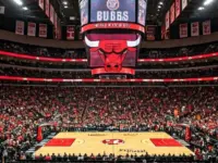 AI-generated image Description Stock AI-generated chicago bulls basketball stadium