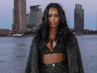 Ciara Miller attends Christian Cowan fashon show during New York Fashion Week SS25 on East Side heliport in New York on September 8^ 2024