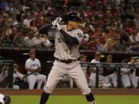 Carlos Correa shortstop for the Houston Astros at Chase Field in Phoenix AZ USA 5-30-16.