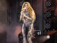 Shakira performs on stage during 2025 Global Citizen Festival at Central Park's Great Lawn in New York^ NY on September 27^ 2025