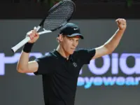 Jannik Sinner (ITA) during match on 16th May 2025; Foro Italico^ Rome^ Italy; ATP 1000 Tennis Masters Rome^ 2025;