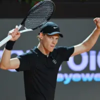 Jannik Sinner (ITA) during match on 16th May 2025; Foro Italico^ Rome^ Italy; ATP 1000 Tennis Masters Rome^ 2025;