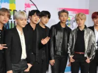 Jungkook^ Jimin^ V^ Suga^Jin^ J-Hope and Rap Monster of BTS at the 2017 American Music Awards held at the Microsoft Theater in Los Angeles^ USA on November 19^ 2017.