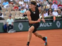 Roland Garros tennis tournament Alexander Zverev (GER) playing Sebastien Ofner (AUT) in the 1st Round of the French Open Paris^ France - 22 May 2022