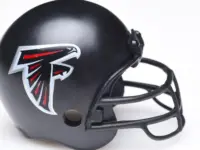 Mini Collectable Football Helmet for the Atlanta Falcons of the National Football Conference South.