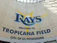 Tropicana Field where the Tampa Bay Rays play baseball St. Petersburgh^ Florida^ USA-April 27^ 2024