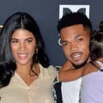 Chance the Rapper^ wife Kirsten Corley and daughter at the Dolby Theatre. LOS ANGELES^ USA. July 10^ 2019
