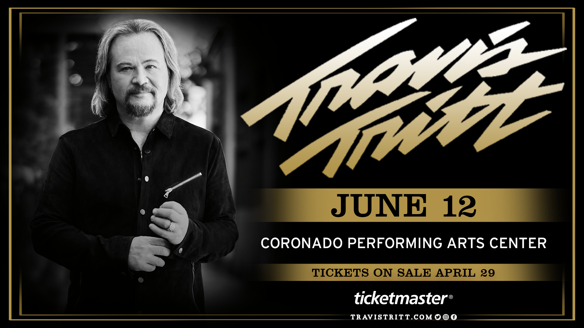 Travis Tritt at the Coronado Performing Arts Center on June 12, 2022