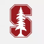 Stanford University mens' basketball Cardinal logo printed on white background.