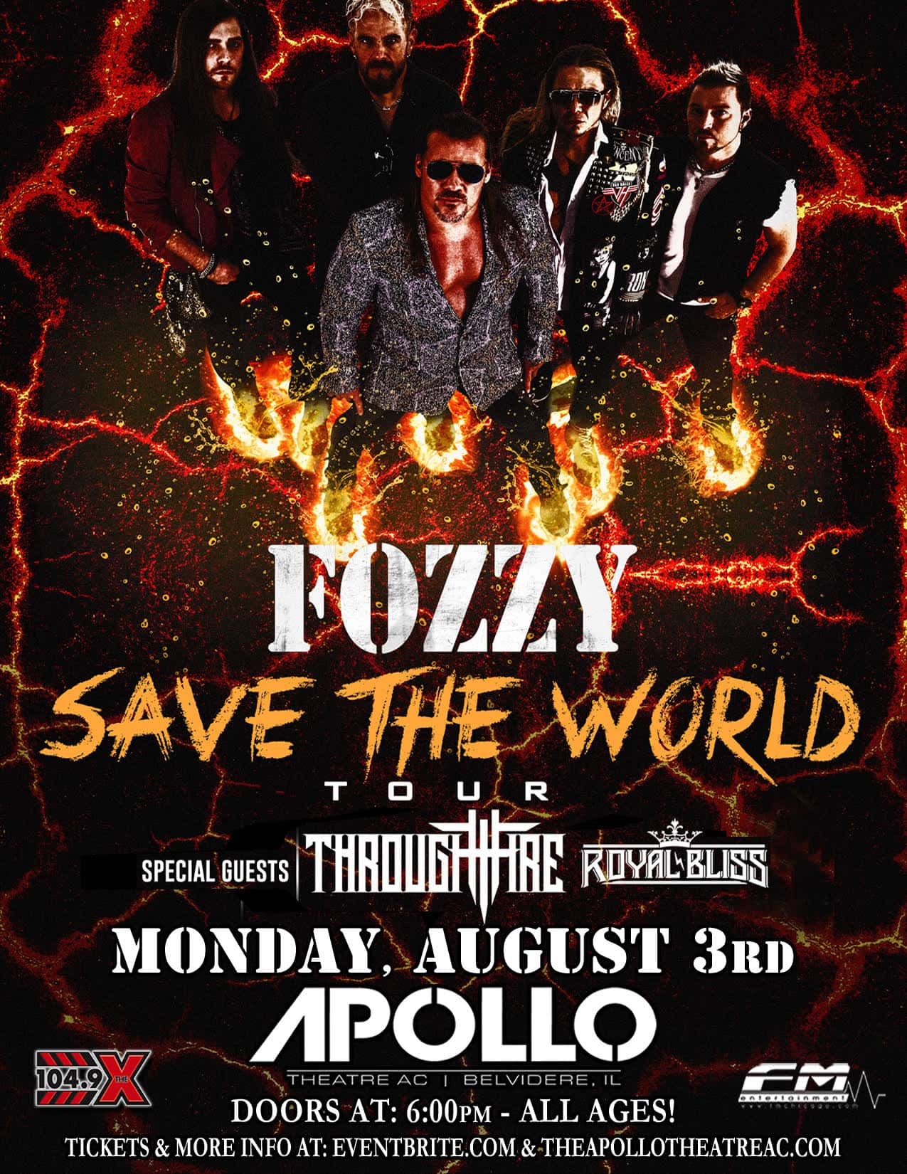 Fozzy Save The World Tour Real. Rock. 104.9 The X