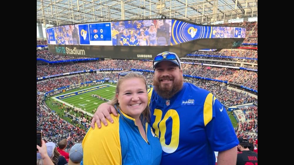 Los Angeles Rams quarterback Matthew Stafford's wife Kelly Stafford is  giving away NFC championship tickets to Rams fans