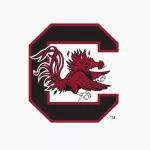 South Carolina Gamecocks Block C vector logo is printed on white background