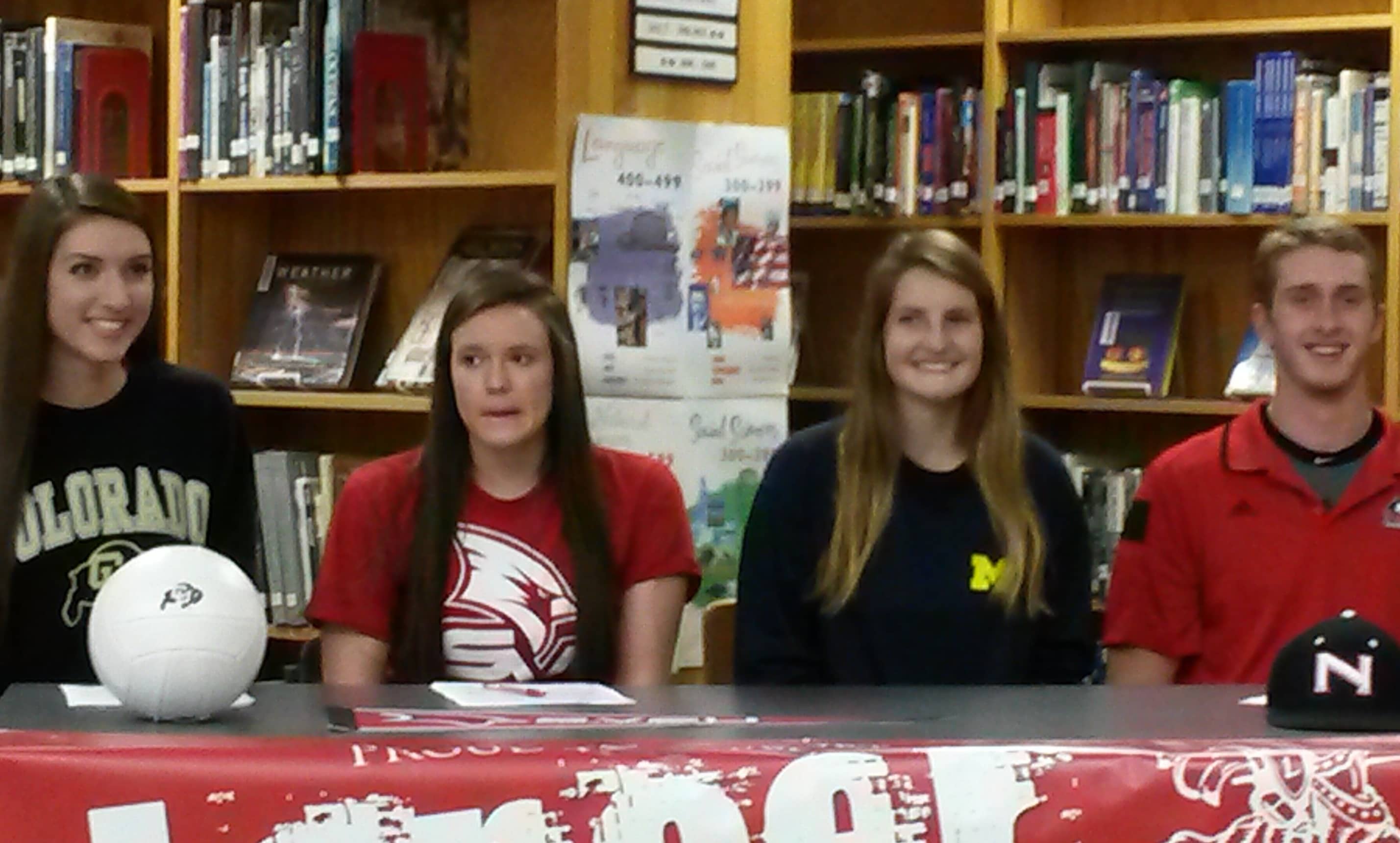 Lakeshore seniors Taylor Joachim, Taylor Grashuis, Rachel Clem, and Dennis Jordan.