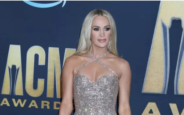Carrie Underwood at the 2022 Academy of Country Music Awards Arrivals at Allegient Stadium on March 7^ 2022 in Las Vegas^ NV