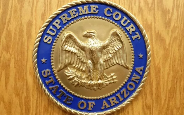 Supreme Court of Arizona State logo; Phoenix^ Arizona^ USA^ March 6^ 2023