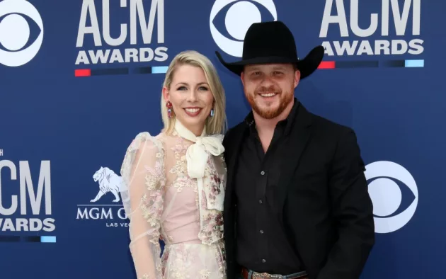 Cody Johnson and wife Brandi Johnson at the 54th Academy of Country Music Awards at the MGM Grand Garden Arena on April 7^ 2019 in Las