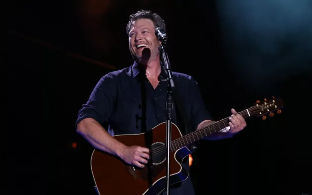 Blake Shelton performs in concert during the 2017 CMA Music Festival on June 9^ 2017 at Nissan Stadium in Nashville^ Tennessee.
