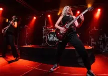 The Warning (Mexican hard rock band from Monterrey) perform on stage at La Nau on June 17^ 2023. BARCELONA - JUN 17