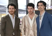 Kevin Jonas^ Nick Jonas and Joe Jonas at the Hollywood Walk of Fame Star ceremony. LOS ANGELES^ CA. January 30^ 2023