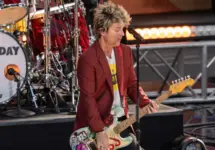 Billie Joe Armstrong performs with rock group Green Day during ABC Good Morning America concert in Central Park in New York on July 26^ 2024