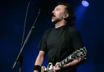 Lead singer and guitarist Tim McIlrath from Rise against perform live at Manchester Academy Uk. Manchester United Kingdom^ 22nd November 2022