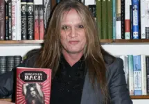 Singer Sebastian Bach signs copies of his book "18 and Life on Skid Row" at Book Revue on December 5^ 2016 in Huntington^ New York.