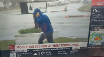 image of weather reporter