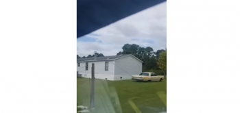 vehicle tied to house