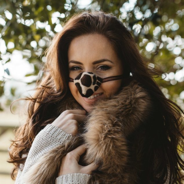 leopard print nose warmer