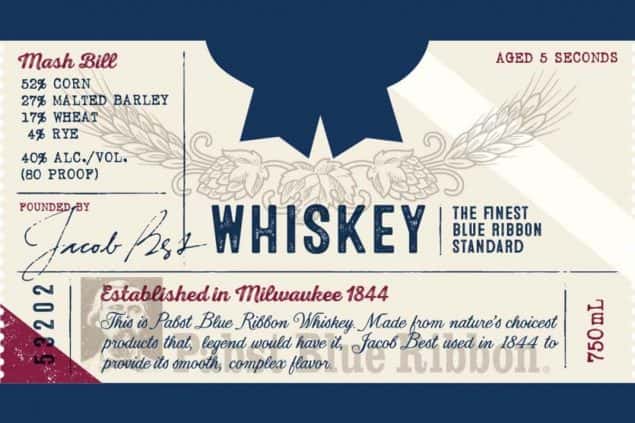 pbr whiskey label