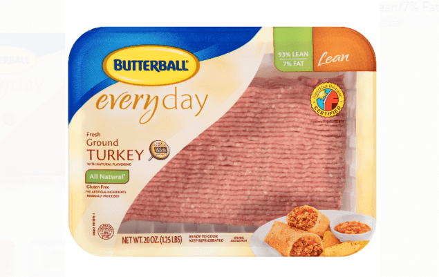butterball ground turkey container