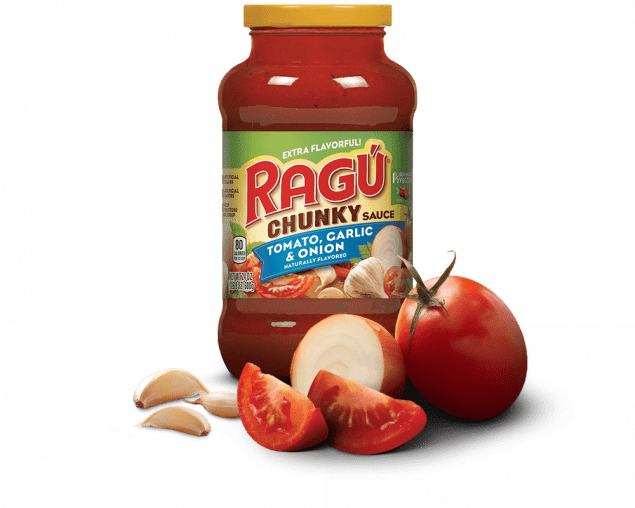 ragu chuncky tomato garlic sauce