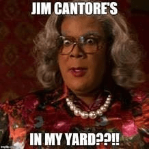 jim cantore in my yard meme