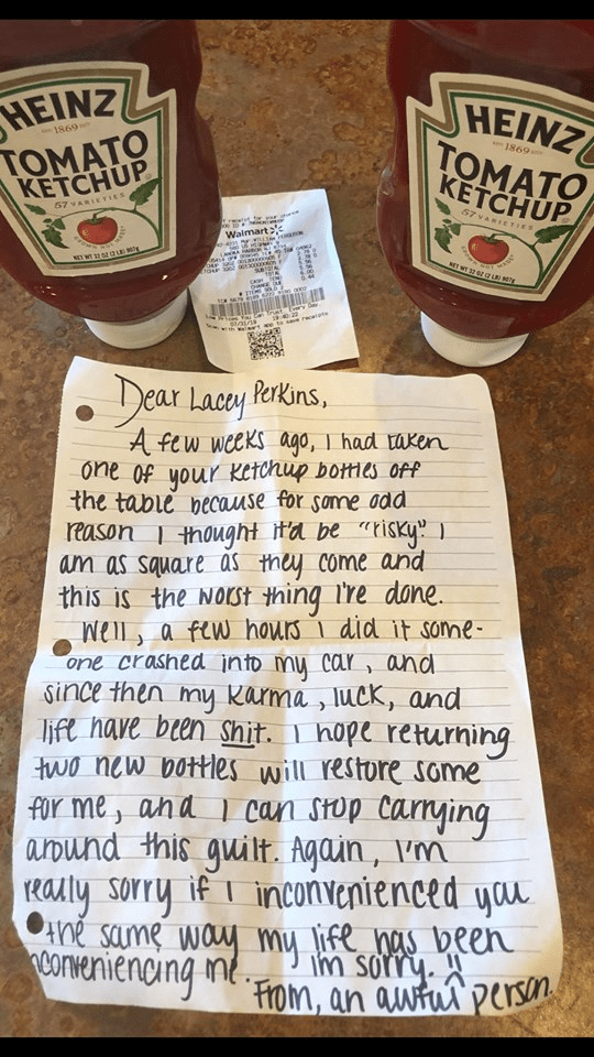 ketchup thief note