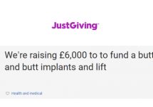 pieced together just giving crowd funding graphic with butt implants request