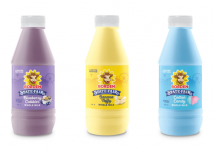 three borden flavored milk pints