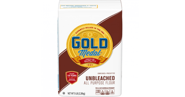 gold medal unbleached flour 5lbs bag