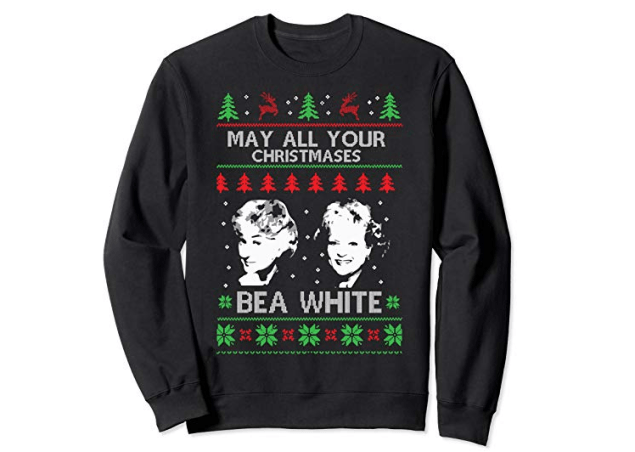 may all your christmases bea white golden girls ugly christmas sweater